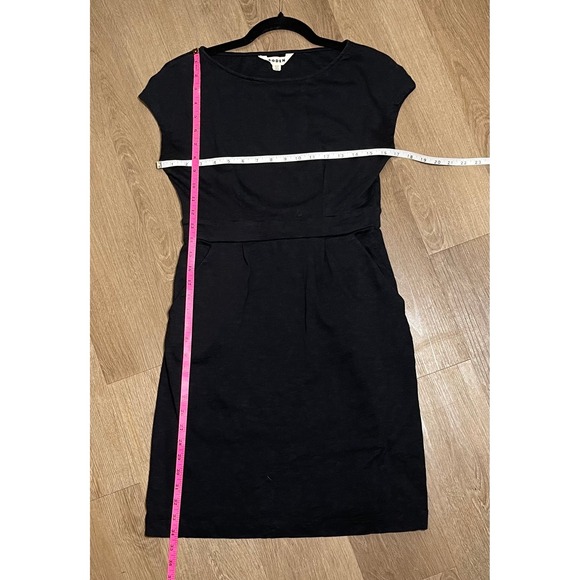 Boden Black Florrie Jersey Cap Sleeve Sheath Dress with pockets 6P Career Casual - Picture 7 of 10